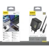 Зарядний пристрій Dudao A28C 45W GaN Чорний + кабель USB-C (A28C_Black)