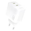 Мережевий зарядний пристрій Dudao A28PEU PD 45W GaN 2xUSB White (6976625334285)