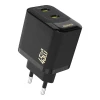 Мережевий зарядний пристрій Dudao A28PEU PD 45W GaN 2xUSB Black (6976625334292)