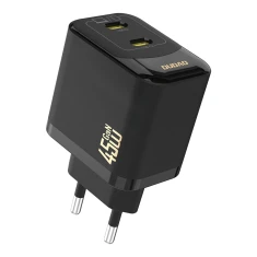 Мережевий зарядний пристрій Dudao A28PEU PD 45W GaN 2xUSB Black (6976625334292)