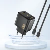 Мережевий зарядний пристрій Dudao A28PEU PD 45W GaN 2xUSB Black (6976625334292)