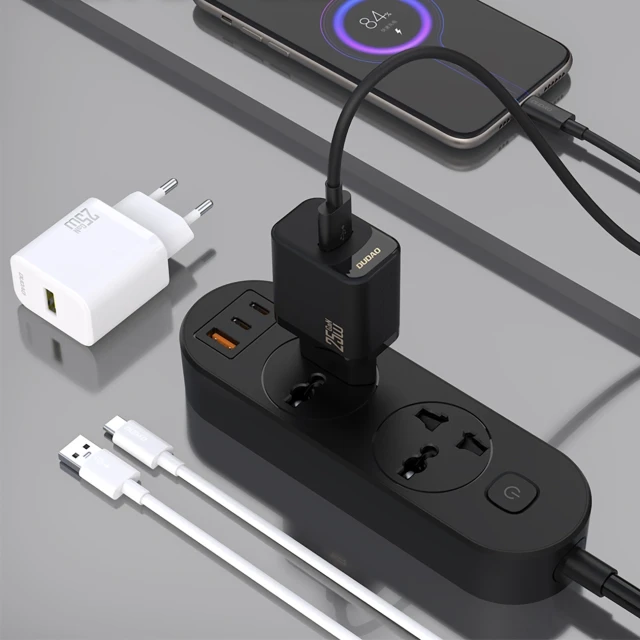 Зарядное устройство Dudao A27S 25W GaN USB-A Black (6976625334360)