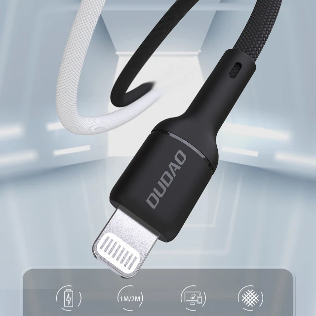 Кабель Dudao L9X USB-C to Lightning 2m Black (L9X_Black 2M)