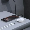 Мережевий зарядний пристрій Dudao A27STEU 25W GaN USB-A з кабелем USB-A - USB-C White (6976625334872)