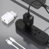 Мережевий зарядний пристрій Dudao A27STEU 25W GaN USB-A з кабелем USB-A - USB-C чорний (6976625334889)
