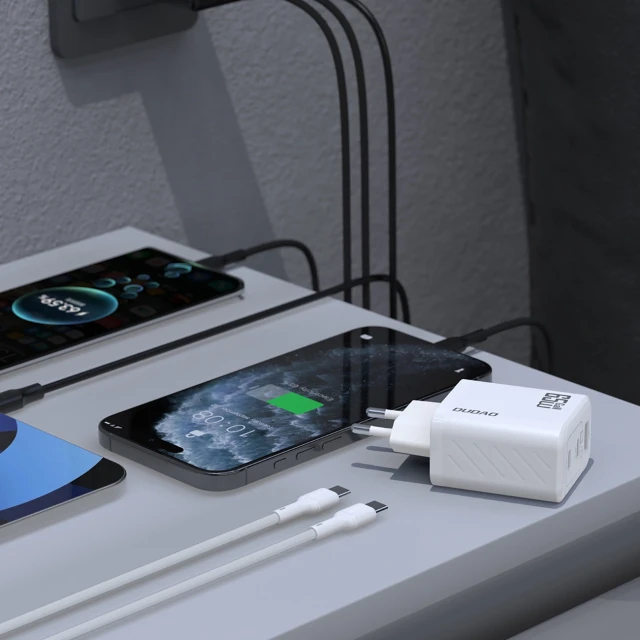 Сетевое зарядное устройство Dudao A29 65W GaN 2x USB-C + USB-A White (A29 white)
