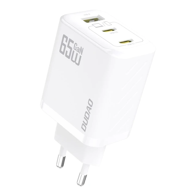 Мережевий зарядний пристрій Dudao A29C 65W GaN White + кабель USB-C (A29C_White)