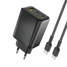 Мережевий зарядний пристрій Dudao A29C 65W GaN Чорний + кабель USB-C (A29C_Black)