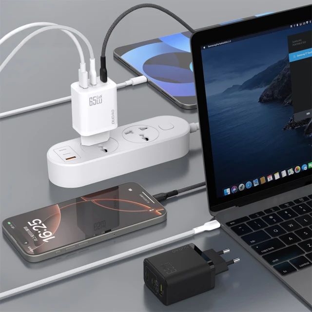 Мережевий зарядний пристрій Dudao A29C 65W GaN Чорний + кабель USB-C (A29C_Black)