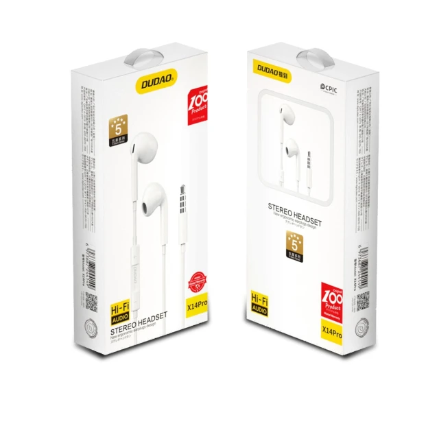 Навушники Dudao 3.5mm Jack White (X14PRO)