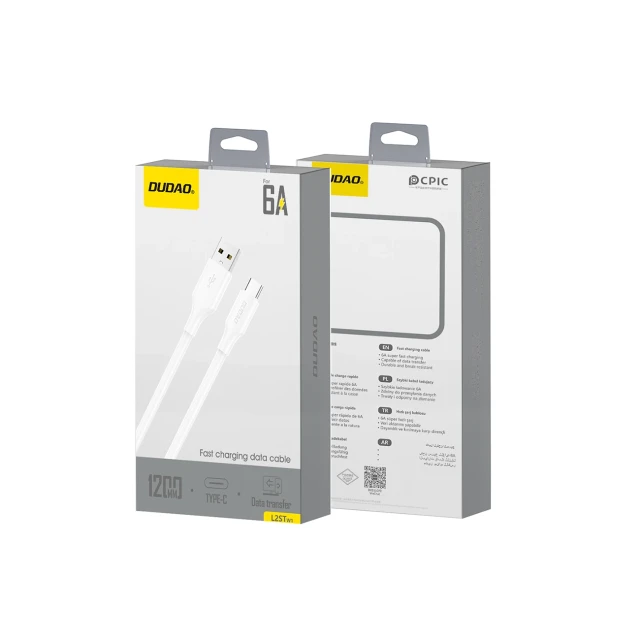 Кабель Dudao L2sT USB-A to USB-C 6A 1.2m (L2sT)