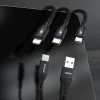 Кабель Dudao L3W USB-A/USB-C до Lightning/USB-C/MicroUSB 66W Black (L3W black)