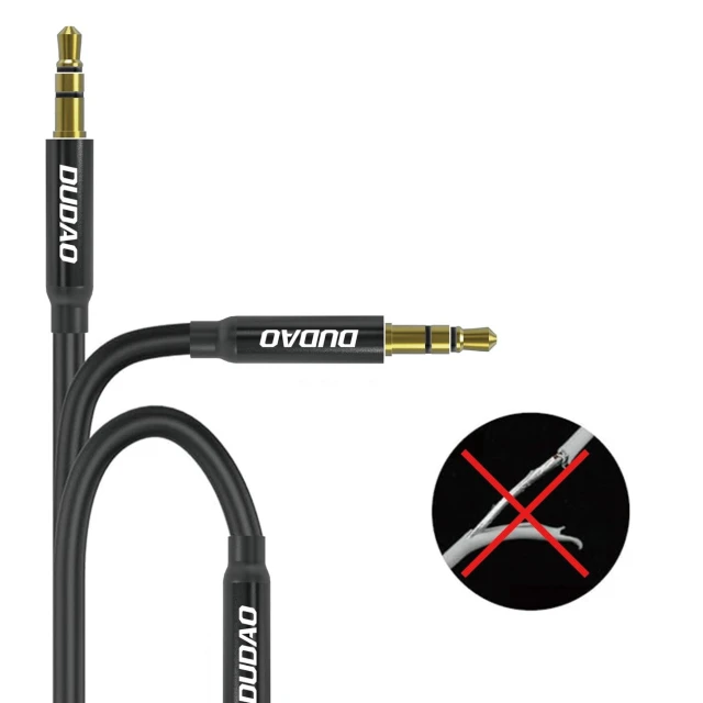 Кабель Dudao AUX mini jack 3.5 mm 1 м White (L12S)