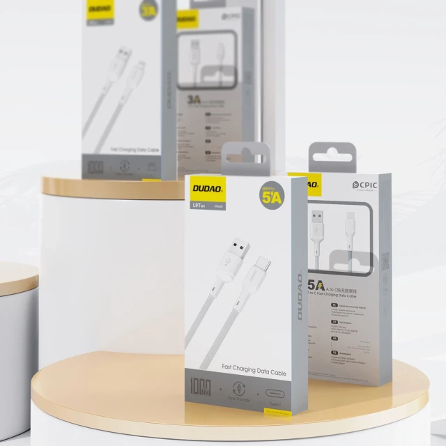 Кабель Dudao L9T USB-A to USB-C 1m White (L9T_White)