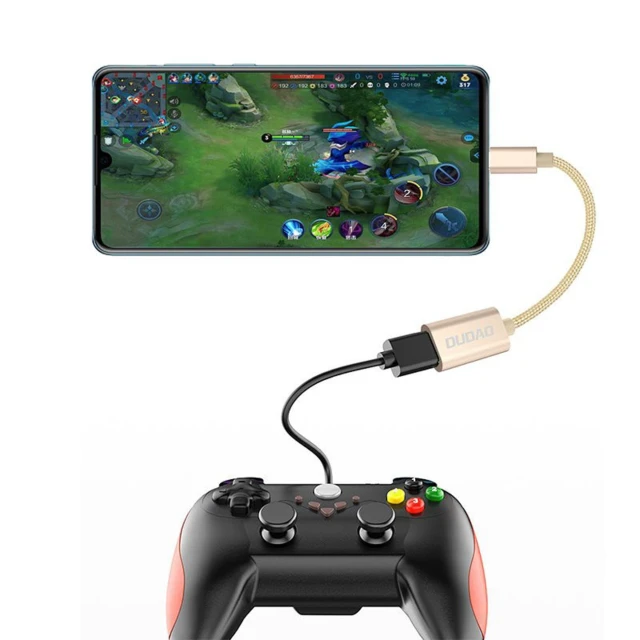 Адаптер Dudao L15T OTG USB-C to USB-A Grey (L15T-0)