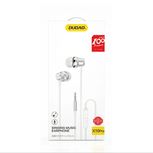 Навушники Dudao X10PRO провідні mini jack 3.5mm з пультом Білий (X10PRO-W)