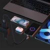 Кабель Dudao L20Max 65W 4в1 с петлей USB-C к USB-C с адаптерами Lightning и USB-A Blue (6976625335763)
