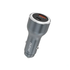 Автомобільний зарядний пристрій Dudao R4Ultra 120W Power Delivery Quick Charge LED USB-A USB-C Сірий (R4Ultra)