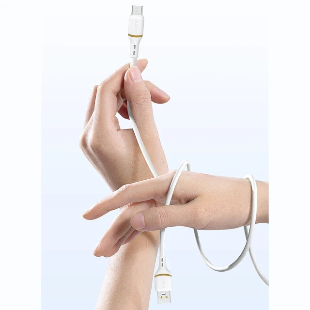 Кабель Dudao L25C USB-C - USB-C силіконовий 60W 1m White (L25C)