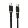 Кабель Dudao L25C USB-C 1m 60W у м'якій силіконовій оплетці чорний (L25C black)