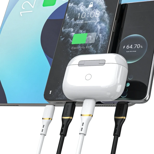 Кабель Dudao L25X USB-C - Lightning 1m 30W Black (L25X black)