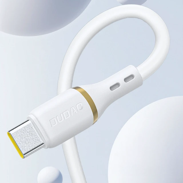 Кабель Dudao L25T USB-A - USB-C силіконовий 5A 1m White (L25T)
