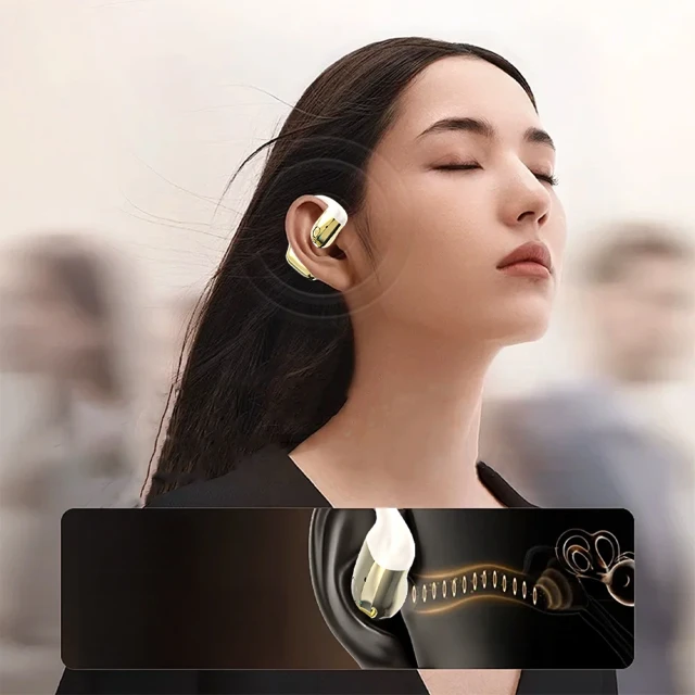 Бездротова гарнітура Dudao U4Pro Bluetooth універсальна Beige (6976625336302)