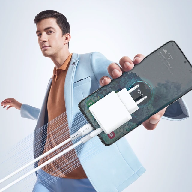 Кабель Dudao L25SC 60 W USB-C - USB-C 1 м Білий (6976625336326)