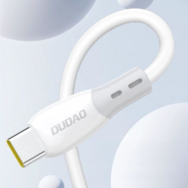 Кабель Dudao L25SC 60 W USB-C - USB-C 1 м Білий (6976625336326)