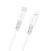Кабель Dudao L25SX 30W USB-C - Lightning з м'яким силіконовим оплетенням 1m White (6976625336333)