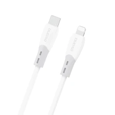 Кабель Dudao L25SX 30W USB-C - Lightning з м'яким силіконовим оплетенням 1m White (6976625336333)