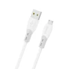 Кабель Dudao L25SM 3A USB-A - micro USB з м'яким силіконовим оплетенням 1m White (6976625336340)