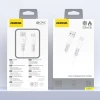 Кабель Dudao L25ST 5A USB-A - USB-C з м'яким силіконовим оплетенням 1m White (6976625336364)