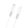 Кабель Dudao L25SX 30W USB-C - Lightning з м'яким силіконовим оплетенням 2m White (6976625336388)