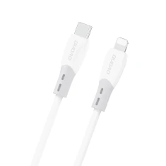 Кабель Dudao L25SX 30W USB-C - Lightning з м'яким силіконовим оплетенням 2m White (6976625336388)