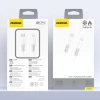 Кабель Dudao L25SX 30W USB-C - Lightning з м'яким силіконовим оплетенням 2m White (6976625336388)