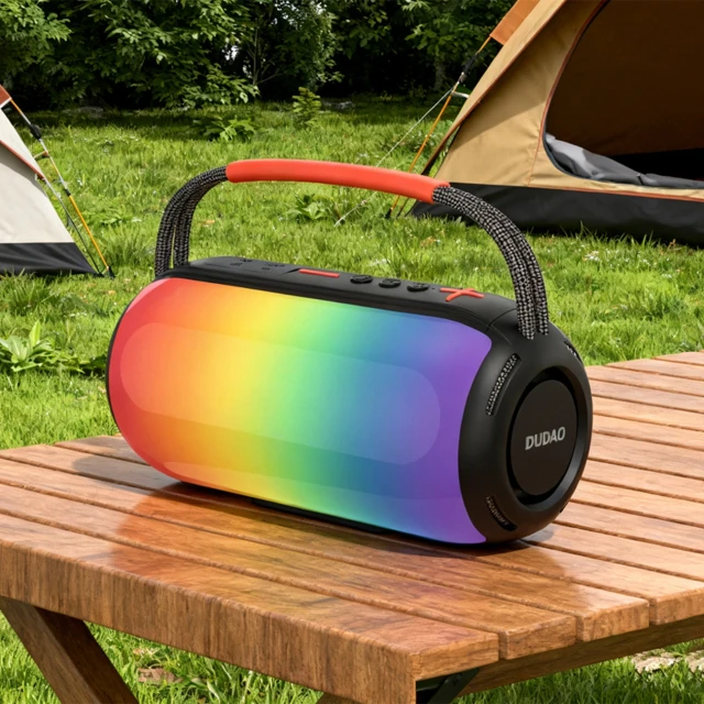 Беспроводная колонка Dudao Y21 с RGB подсветкой Bluetooth 5.3 Black (6976625336395)