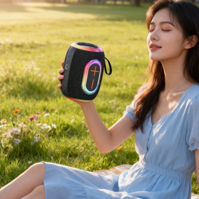 Бездротова колонка Dudao Y22 з RGB підсвічуванням Bluetooth 5.3 Black (6976625336401)