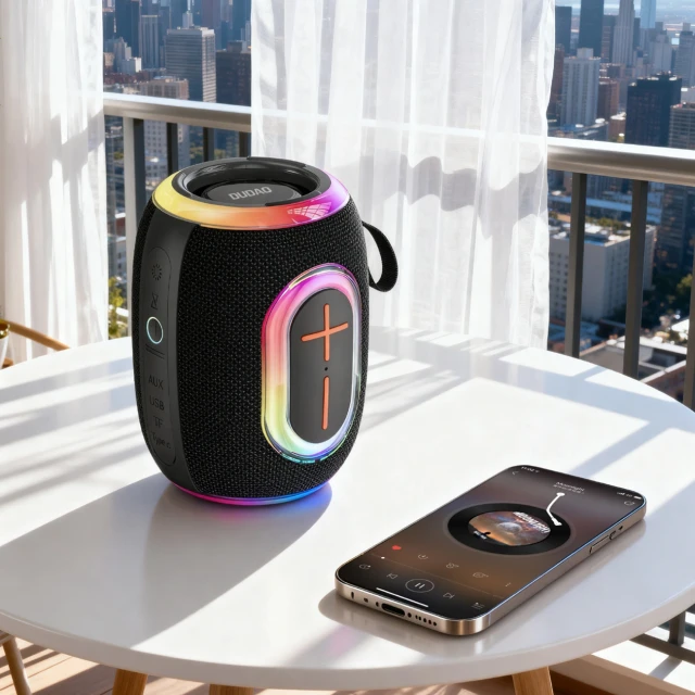 Бездротова колонка Dudao Y22 з RGB підсвічуванням Bluetooth 5.3 Black (6976625336401)