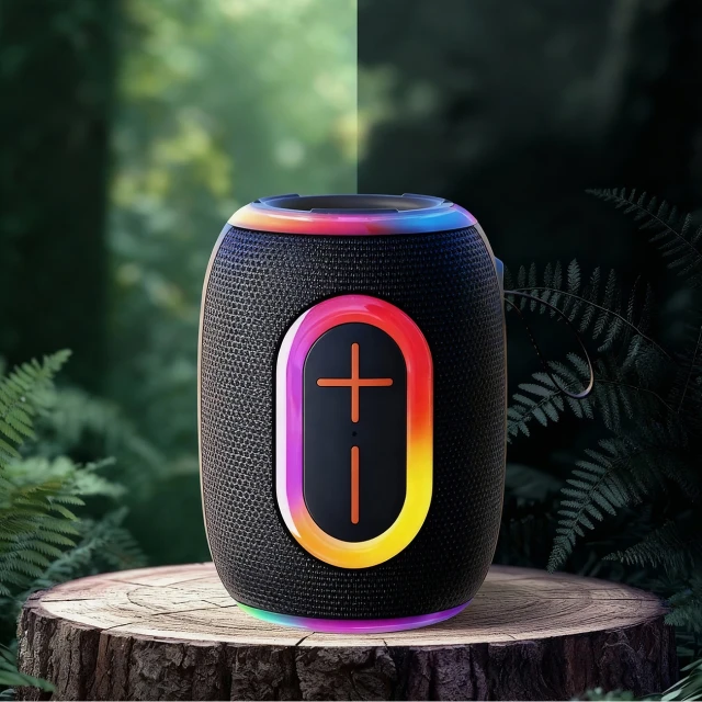 Бездротова колонка Dudao Y22 з RGB підсвічуванням Bluetooth 5.3 Black (6976625336401)