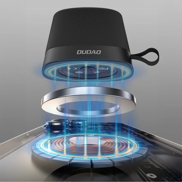 Бездротова колонка Dudao Y20 з магнітним кріпленням Bluetooth 5.3 Black (6976625336425)