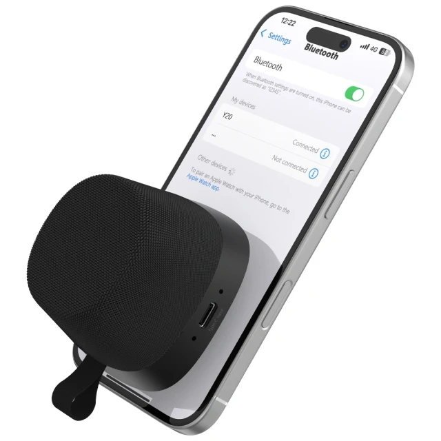 Бездротова колонка Dudao Y20 з магнітним кріпленням Bluetooth 5.3 Black (6976625336425)