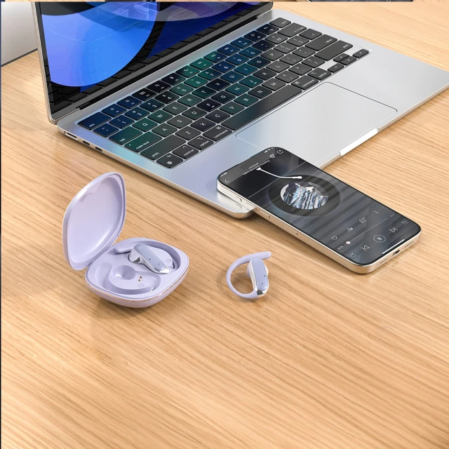 Навушники Dudao U17Z Bluetooth 5.3 OWS з заушниками Purple (6976625336548)