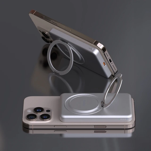 Powerbank Dudao K28S 20W PD 5000mAh Silver with MagSafe (6977196680115)