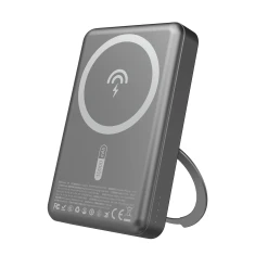 Powerbank Dudao K28 10000mAh PD 22.5W з металевим корпусом і кільцем-підставкою Grey (K28-G)