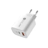 Мережевий зарядний пристрій Hurtel A6MaxL 20W USB-A USB-C з кабелем USB-C - Lightning 1m White (6977196680191)
