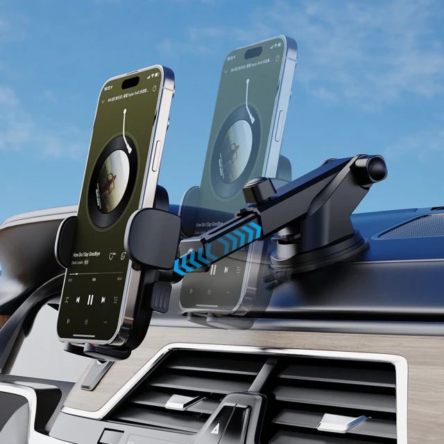 Автотримач Dudao F2N+ гравітаційний 360° з присоскою Black (F2N+)