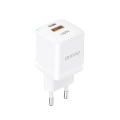 Зарядний пристрій Dudao A13Pro GaN 33W PPS USB-C/USB White (A13PROEU)