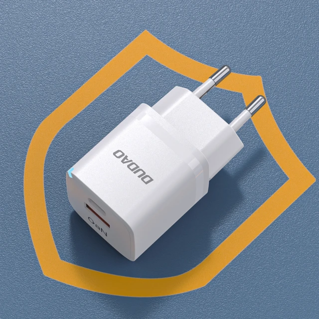 Зарядний пристрій Dudao A13Pro GaN 33W PPS USB-C/USB White (A13PROEU)