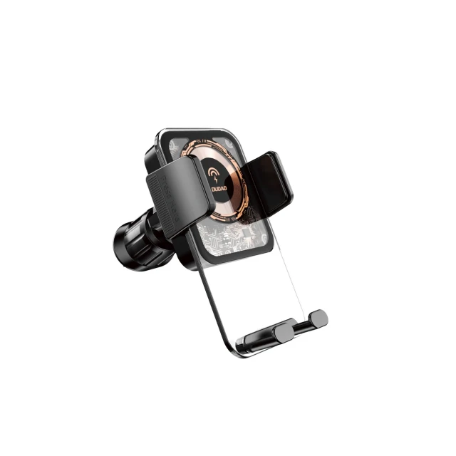 Автотримач Dudao F19 з бездротовою зарядкою 15W чорний (6977196680986)